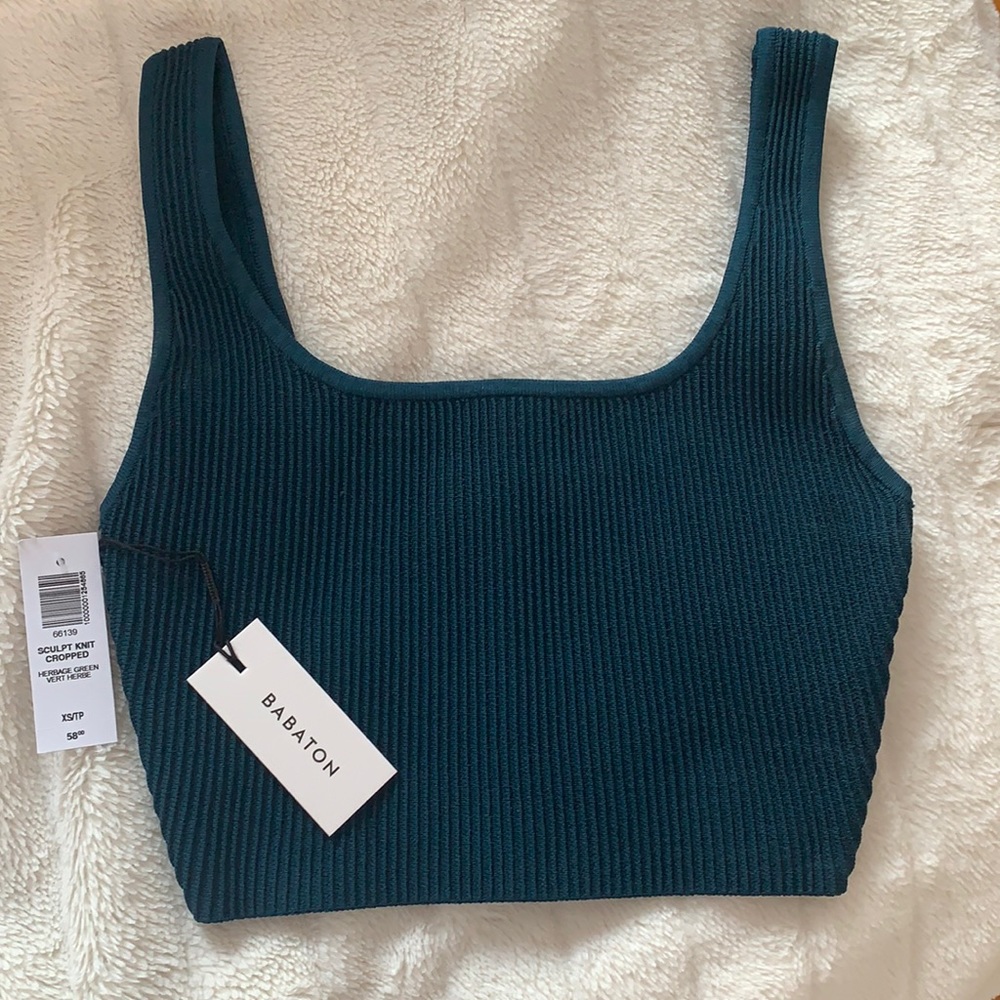 Babaton Sculpt Knit Cropped Tank NWT
